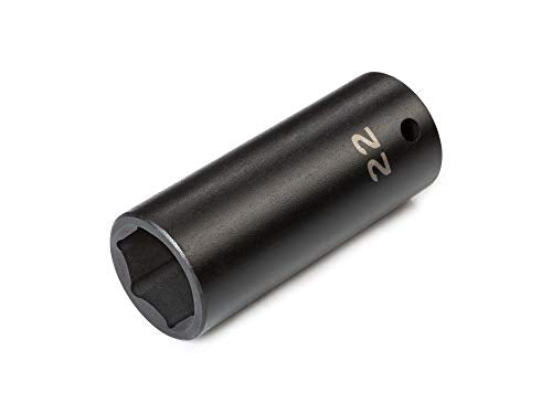 TEKTON 1/2 Inch Drive x 22 mm 6-Point Impact Socket | SID23122 - size: 22 mm, style: Deep