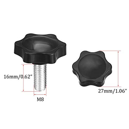 NACX M8 x 16mm Clamping Knob, Thumb Screw & Star Knob Hand Tightening Screw, 20Pcs - size: M8 x 16mm