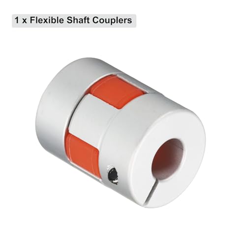 uxcell Aluminum Plum Shaft Coupling 6mm to 8mm Bore L25xD20 Flexible Coupler Joint for Machine and Servo Stepped Motor Pack of 1