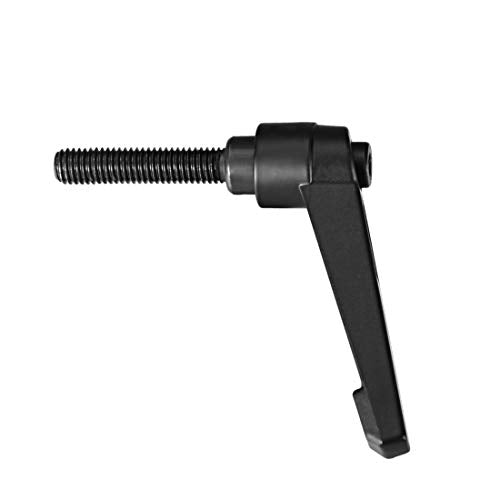 uxcell 5pcs Adjustable Clamping Lever Handle M8 x 40mm Metric Black Oxide Carbon Steel Male Threaded Stud Hand Knobs Ratchet Rotating Screw Handles Bolts with Locking Lever Black - size: M8 x 40mm
