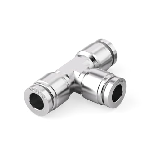 TAILONZ 3/8" OD Tee 304 Stainless Steel Push to Connect Fittings 1Pcs - size: 3/8" OD