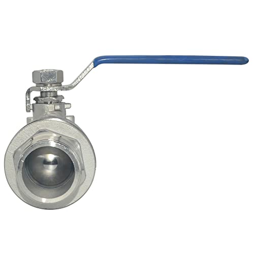 1Pcs 1-1/2 Inches Ball Valve - Full Port Heavy Duty Male NPT (MNPT) X Female NPT (FNPT) Thread with Long Handle Switch,Stainless Steel 304 for Water, Oil, and Gas,1000WOG - size: 1-1/2''
