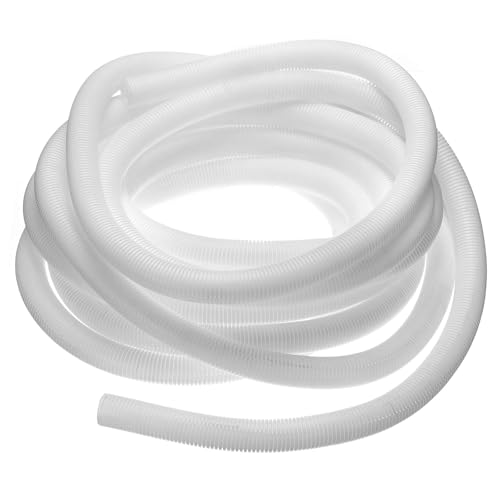 uxcell 7/8 Inch x 33 Ft Split Wire Loom Tubing, Guard Convoluted Flex, Protective Split Cable Conduit, Flexible Wire Protector Tubing, Electrical Cord Cover, White - color: White, size: 7/8 Inch x 33 Ft