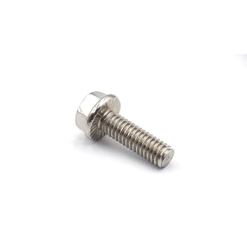10pcs 5/16"-18 x 5/8" Serrated Flanged Hex Bolts Flange Hexagon Screws, Stainless Steel 18-8 (304), Plain Finish - size: 5/16"-18 x 5/8" 10pcs