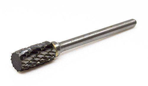 Benchmark Abrasives 1/8 Inch Cylinder Shape Double Cut Tungsten Carbide Die Grinder Bits Metal Deburring Tool Rotary Burr, 1/8 Inch Shaft, Engraving Tool for Woodworking Shaping Carving (SA- 51) - style: SA-51