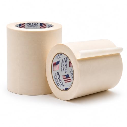 WOD Utility Grade General Purpose Masking Tape, 6 inch x 60 yds (Pack of 2) Great for Home or Office, Painting, or Labeling, Adhesive Leaves no Residue - size: 6 inch - Pack of 2