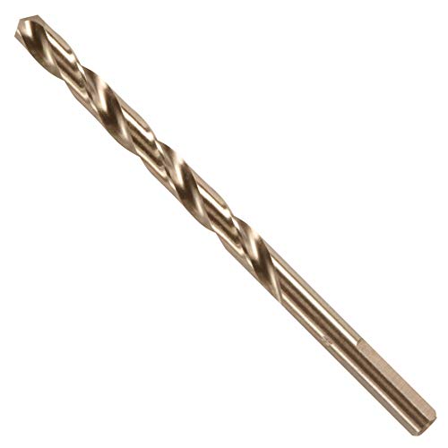 BOSCH CO2143B 1-Piece 1/4 in. x 4 in. Cobalt M42 Metal Drill Bit with Three-Flat Shank for Drilling Applications in Stainless Steel, Cast Iron, Titanium, Light-Gauge Metal, Aluminum - size: 1/4 x 4 in.