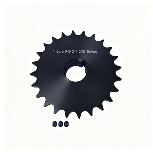 #40 Sprocket 24T 1" Bore Hardened Black Oxide - size: 24 teeth, style: 1" in bore