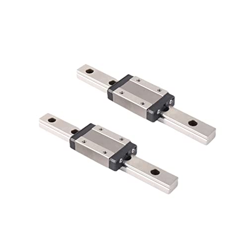 MGN9 Linear Rail 50mm 1.97" 2PCS MGN9 Miniature Linear Motion Slide Rail + 2PCS MGN9H 9mm Linear Sliding Bearing Carriage Block Black for 3D Printer and CNC Machine - size: L: 50mm / 1.97 inch, style: MGN9 Rail + H Block