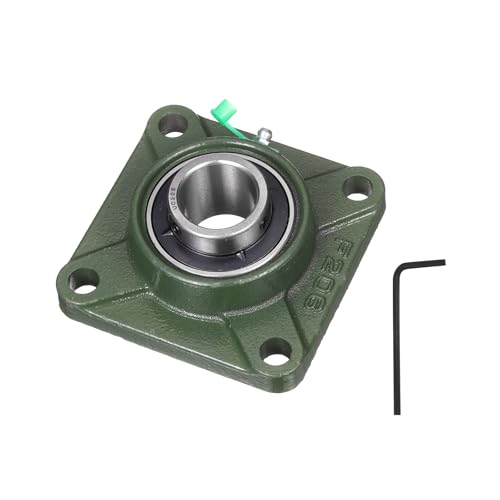 uxcell UCF206 Pillow Block Bearings, 30mm Bore Self Alignment, Solid Cast Iron Base, Chrome Steel Square Flange Mounted Pillow Block Ball Bearing, (ABEC3) - size: UCF206 (30mm)