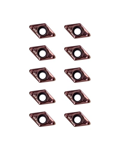 10Pcs DCMT070208 DCMT21.52 Carbide Turning Inserts - size: DCMT21.52 DCMT070208 10pcs