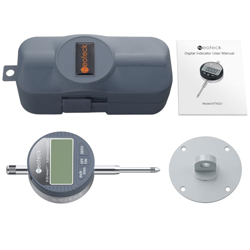 Neoteck 25.4 mm/1" Digital Dial Indicator with 0.001mm/0.00005" Resolution - color: Silver Gray, size: 0-1''/0.00005''