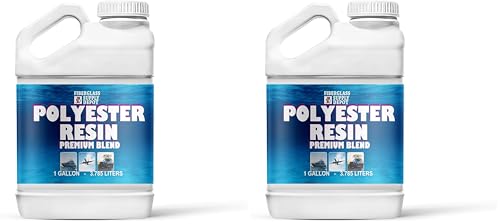 Fiberglass Supply Depot Premium DCPD ISO Blend Polyester Resin with MEKP Hardener – Marine & Automotive Laminating Resin for Fiberglass Mat, Biaxial & Cloth (Gallon) - size: Gallon (Pack of 2)