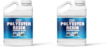 Fiberglass Supply Depot Premium DCPD ISO Blend Polyester Resin with MEKP Hardener – Marine & Automotive Laminating Resin for Fiberglass Mat, Biaxial & Cloth (Gallon) - size: Gallon (Pack of 2)