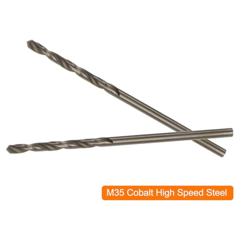 HARFINGTON 10pcs Cobalt Jobber Drill Bits 2mm / 0.079" M35 High Speed Steel HSS Twist Drilling Bit Tool for Stainless Steel Copper Wood Plastic and Other Hard Materials - size: 2mm