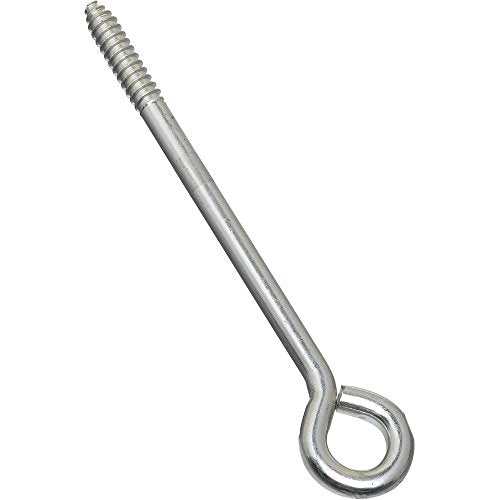 National Hardware N220-715 2150BC Lag Screw Eye in Zinc plated 3/8" x 8"