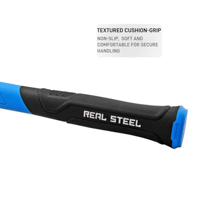 Real Steel Ball Peen Hammer 16oz, Jacketed Graphite Metalworking Tool Forged Steel Head Ball Pein Hammer 0504 - size: 16 ounce