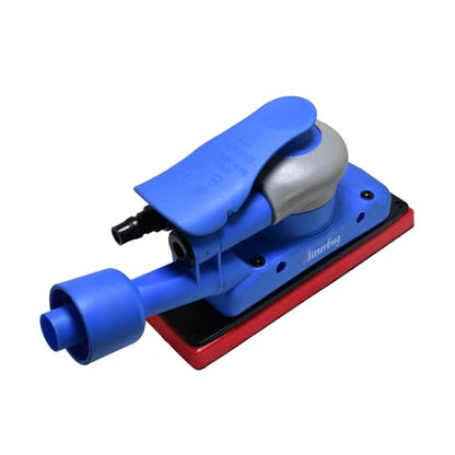 Orbital Jitterbug Air Sander Rectangular Pneumatic Sanders 70 mm x 198 mm, 1/8 Orbit for Sanding Corners Large Surface Woodworking Metal