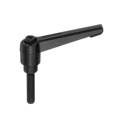 uxcell 1Pcs M6 x 25mm Adjustable Knobs Handle Male Thread Push Button Ratchet Quick Release Locking Rotating Bolt for Lathe Machinery, Black - size: M6 x 25mm