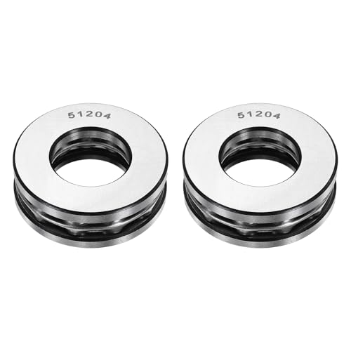 uxcell 2Pcs Thrust Ball Bearings, 20mm Bore 40mm OD 14mm Thick 51204 ABEC5 - size: 51204 20mm x 40mm x 14mm