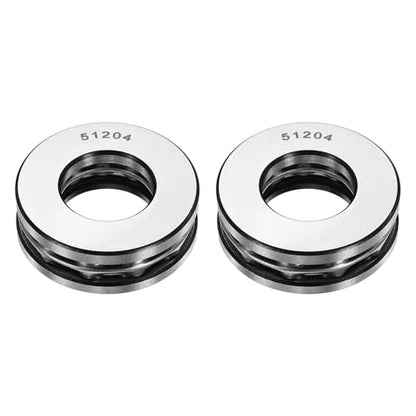 uxcell 2Pcs Thrust Ball Bearings, 20mm Bore 40mm OD 14mm Thick 51204 ABEC5 - size: 51204 20mm x 40mm x 14mm