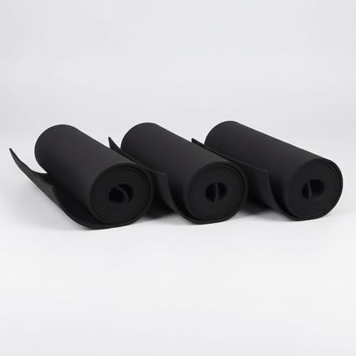 XCEL Multi-Purpose Crafting Foam Sheet Roll – Neoprene Rubber Sheets for Costumes Cosplay Packing Foam Gasket Material – Closed Cell Foam Padding in Various Options (Black, 48" x 12" x 1/8" (3 Pack)) - color: Black, size: 48" x 12" x 1/8" (3 Pack)