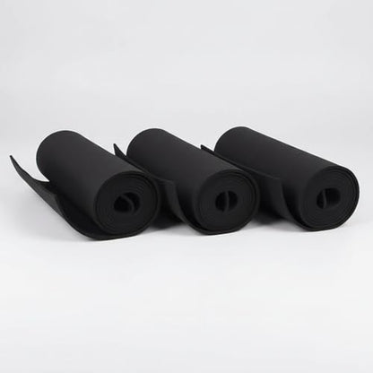 XCEL Multi-Purpose Crafting Foam Sheet Roll – Neoprene Rubber Sheets for Costumes Cosplay Packing Foam Gasket Material – Closed Cell Foam Padding in Various Options (Black, 48" x 12" x 1/8" (3 Pack)) - color: Black, size: 48" x 12" x 1/8" (3 Pack)