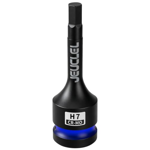 7mm Hex Impact Bit Socket, H7 1/2" Drive Allen Socket, Cr-Mo Steel - size: 1PC | H7 7MM