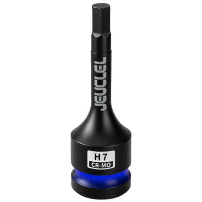 7mm Hex Impact Bit Socket, H7 1/2" Drive Allen Socket, Cr-Mo Steel - size: 1PC | H7 7MM