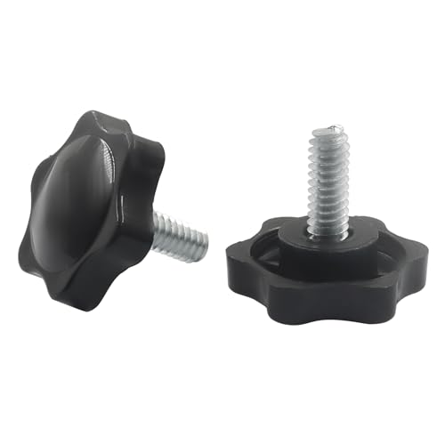 10Pcs 1/4"-20 Star Hand Knobs, Black, 1/4"-20 * 16 - size: 1/4"-20*16