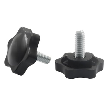 10Pcs 1/4"-20 Star Hand Knobs, Black, 1/4"-20 * 16 - size: 1/4"-20*16
