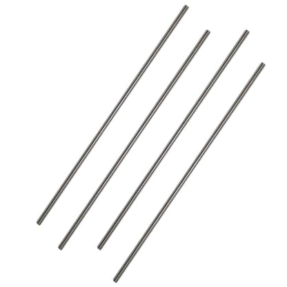 304 Stainless Steel Fully Threaded Rods, 1/4"-20 Thread Size, 4 Pcs