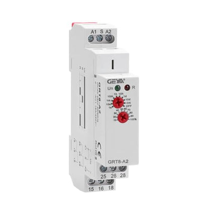 Delay On Time Relay 16A 2SPDT Electronic Adjustable Single Function Timer Delay Relay Din Rail Modular(GRT8-A2,AC230V) - size: GRT8-A2,A230