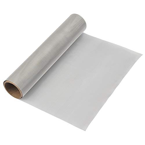 TIMESETL 304 Stainless Steel Woven Wire 120 Mesh - 12"X40" Filter Screen Sheet Filtration Cloth - size: 12"X 40" 120Mesh