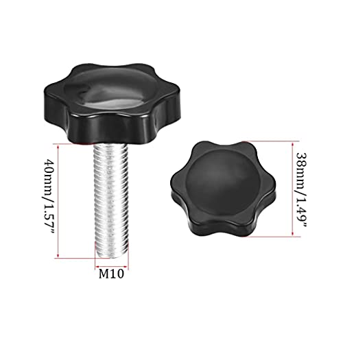 M10 x 40mm Thread Clamping Knob, Thumb Screw, Star Hand Knob Tightening Screw Knob for Machinery, 8Pcs - size: M10 x 40mm