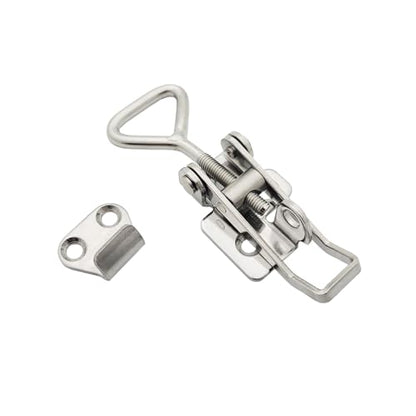 2 Pack OWACH Stainless Steel Adjustable Draw Latch Adjustable-Grip Padlockable Toggle Clamp (2 Pack, Small 2.95"~3.74") - size: 2 Pack, Small 2.95"~3.74"