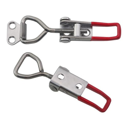 2PCS 4001 Style Quick Clamp Hold Down Clamp Stainless Steel Toggle Latch Adjustable Quick Release Latches For Smoker Lid Cabinet Door Storage Box Tool Fixture and Workpiece Positioning