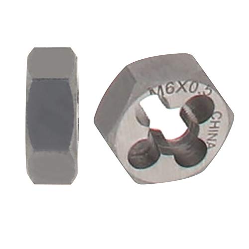 Utoolmart Hex Rethreading Die, M6 x 0.5 Pitch, Carbon Steel Thread Die, Hex Rethreading Die Machine Thread Die, Hexagon Taper Pipe Die, 1 Pcs - size: M6×0.5 Fine Teeth