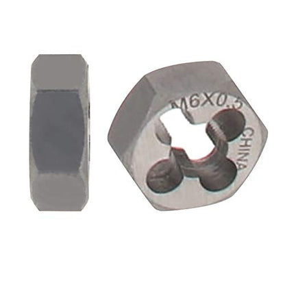 Utoolmart Hex Rethreading Die, M6 x 0.5 Pitch, Carbon Steel Thread Die, Hex Rethreading Die Machine Thread Die, Hexagon Taper Pipe Die, 1 Pcs - size: M6×0.5 Fine Teeth