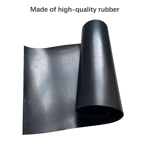 Solid Rubber Sheet Roll 1/8 (.125)" Thick X 12" Wide X 24" Long - size: 12"X24"X1/8, style: No Adhesive