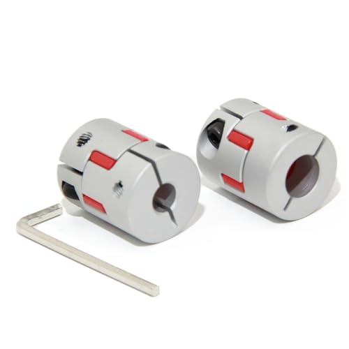 8mm to 12mm Bore Aluminium Plum Flexible Shaft Coupling Servo Stepper Motor Jaw D25xL30 Connector Flexible Shaft Couplers for 3D Printer/CNC Machine/DIY Encoder, 2pcs/Pack(8mmx12mm) - size: 8mmx12mm