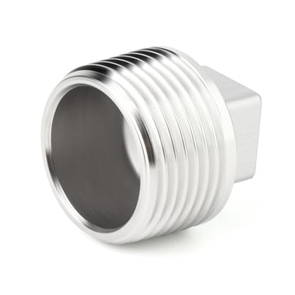 TAISHER 5Pcs 304 SS Square Thread Socket Pipe Plug Fitting 3/4" NPT Male - size: 3/4" MNPT(Plug)