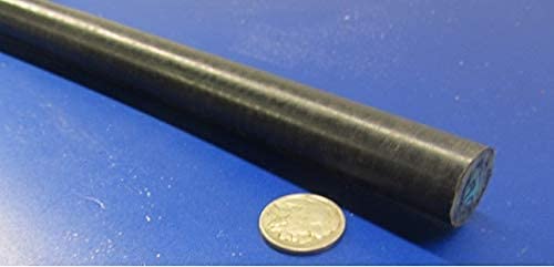 Black Nylon Extruded Round Rod .750" (3/4") x 5 Ft Length 2 pcs 10 Feet