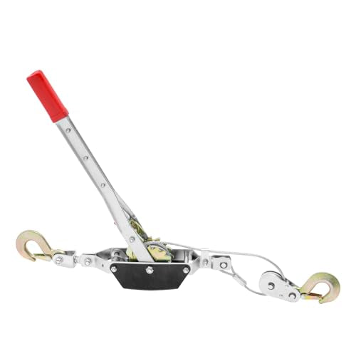 VEVOR Come Along Winch, 2 Ton (4,409 lbs) Pulling Capacity, 12 ft Steel Cable, 2 Hooks, Heavy Duty Ratchet Power Puller Tool with Dual Gears, Automotive Hoist Cable Puller Ideal for Vehicle Rescue - size: 2 Ton