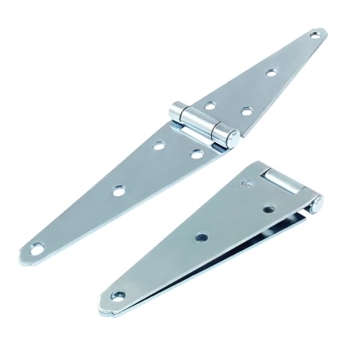 Hordion 2Pcs Strap Hinge Shed Door Hinges, 6 Inch Heavy Duty Gate Hinges - size: 6 Inch, 2Pcs