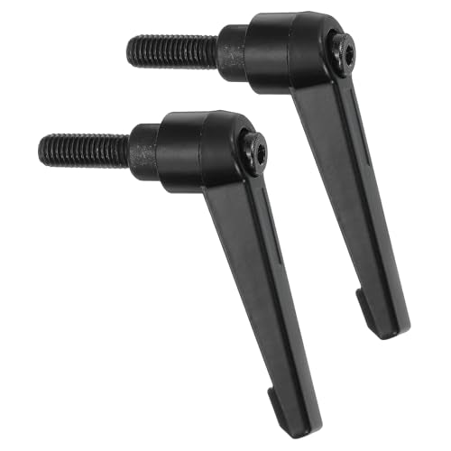 uxcell 2Pcs M8 x 20mm Adjustable Knobs Handle Male Thread Push Button Ratchet Quick Release Locking Rotating Bolt for Lathe Machinery, Black - size: M8 x 20mm