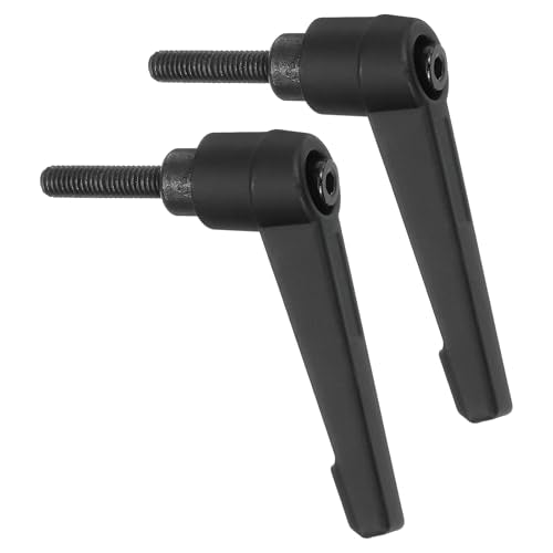 uxcell 2Pcs M5 x 20mm Adjustable Knobs Handle Male Thread Push Button Ratchet Quick Release Locking Rotating Bolt for Lathe Machinery, Black - size: M5 x 20mm