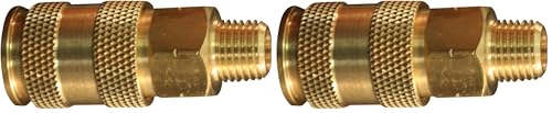 Milton Industries S-765 HI-Flo V-Style -FeetA,M,V-Feet 1/4-Inch MNPT Brass Body, Single (Pack of 2) - size: 1 Count (Pack of 2)