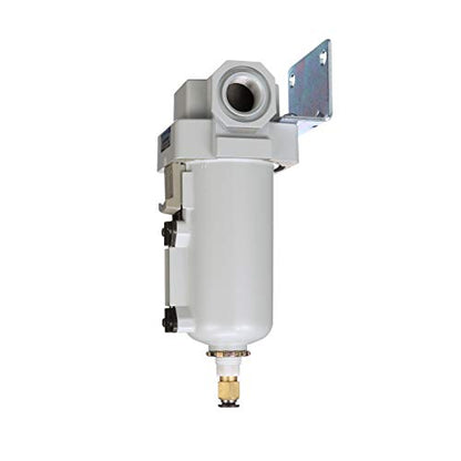 PneumaticPlus SAFM400-N04BD-MEP Coalescing Filter 1/2" NPT, 0.1 Micron - size: 1/2" NPT, style: Metal Bowl - Auto Drain