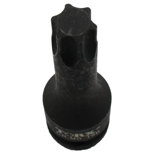 TEMO T60 3" Torx Star 6 Point Black Impact Bit Socket 1/2" Square Drive - size: T60